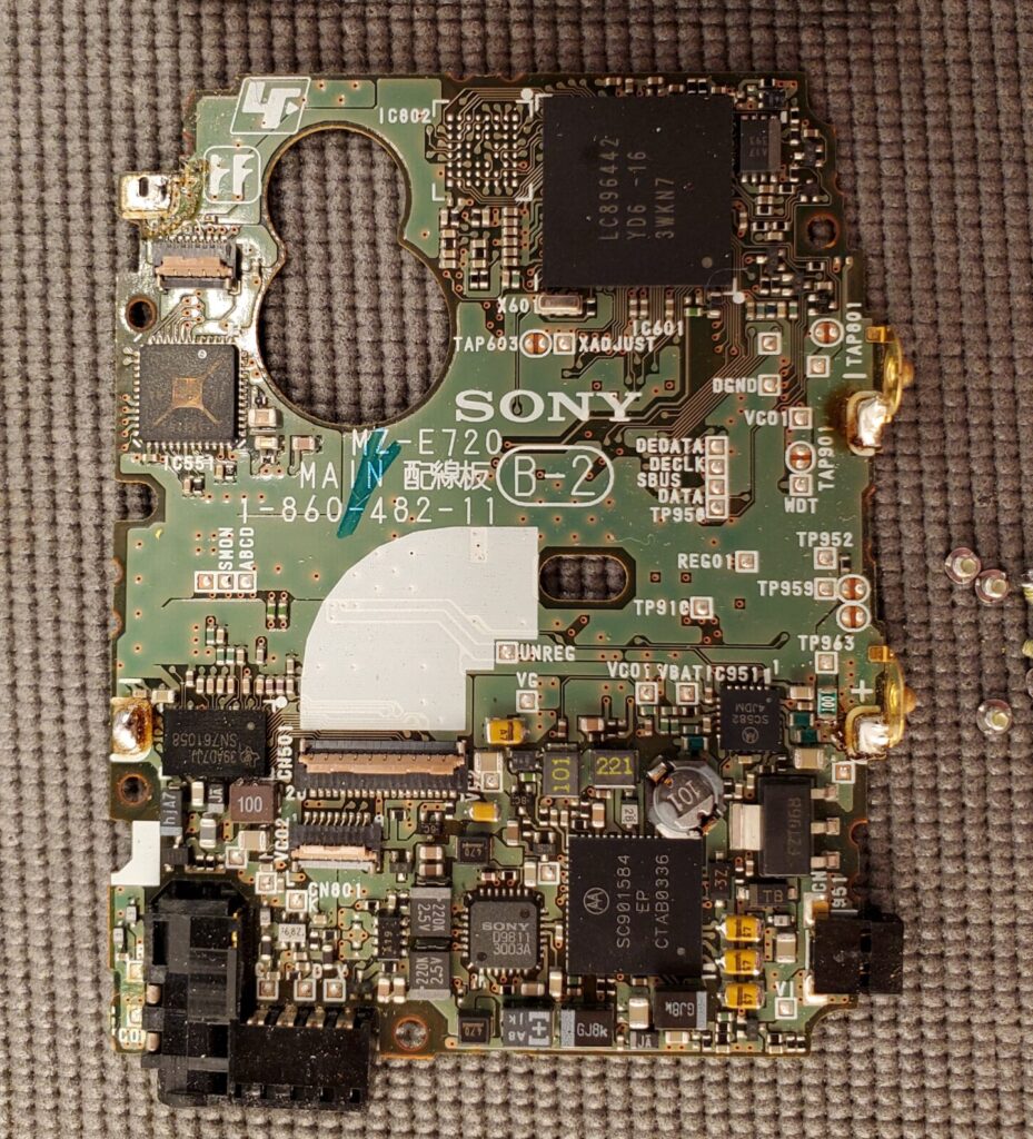 Sony MZ-E720 MiniDisc Player Main Board