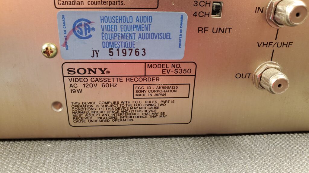 Sony EV-S350 Video8 VCR Teardown and Repair