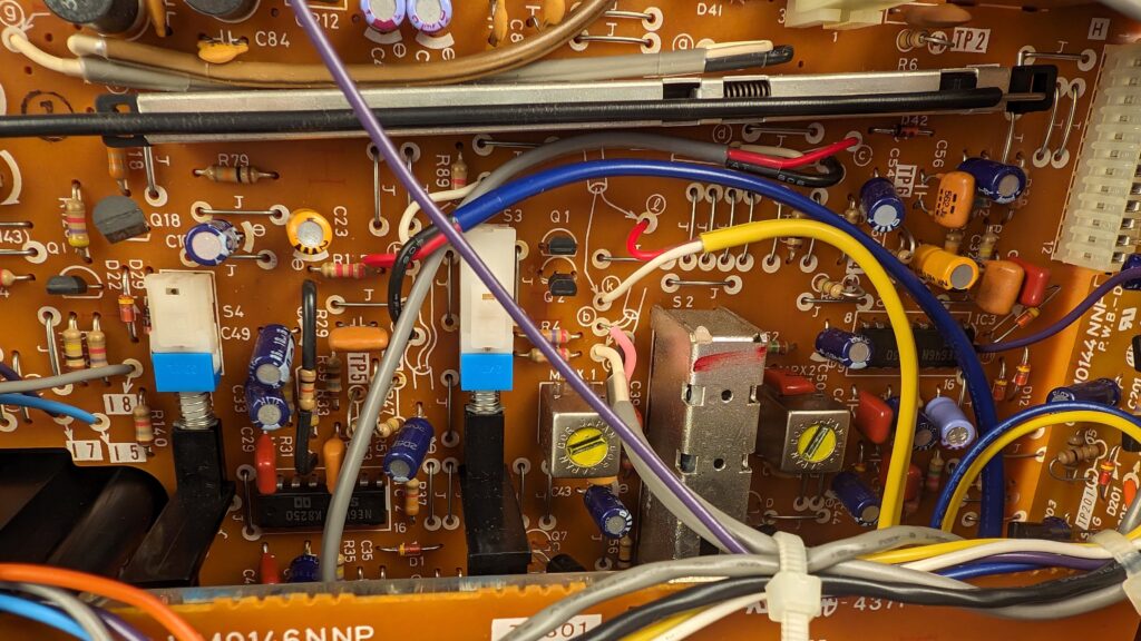 Technics RS-M228X Teardown and Repair - Main Board Play-Rec mode switch